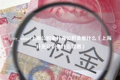 恩施上海公积金补充公积金是什么（上海补充公积金什么意思）